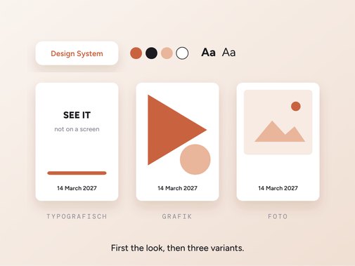 Claude Design with design system and three variants